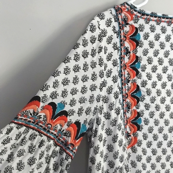 Sundance Adelle Embroidered Boho Top Small - Picture 7 of 10